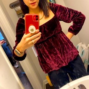 Reformation ROY TOP PLUM size 6 medium